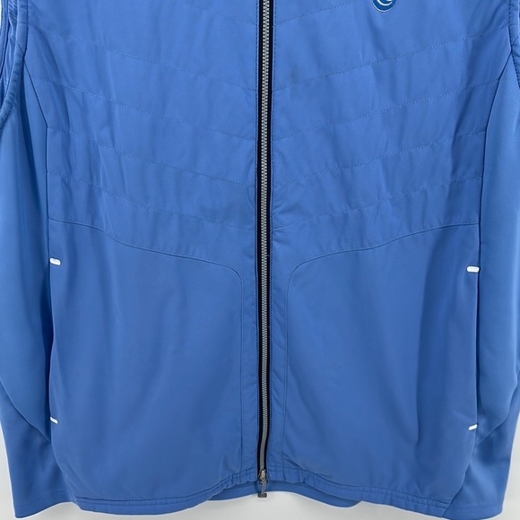 Peter Millar Blue Sporty CT & Country Club Logo Vest with Stand-Up Collar Sz XL - Picture 6 of 10